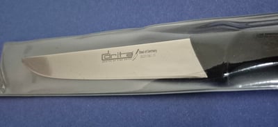 Sebze Bıçağı 15.7 cm Hulusi - Drita Bıçak Üstüne Dökme Moblen Saplı 26mm X 157mm X 2mm 11361.15 (SİYAH RENK)