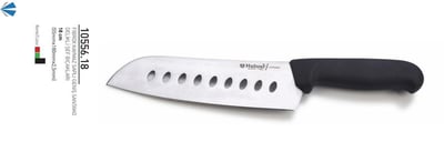 Şef Bıçağı 18 cm Delikli Fibrox Kaymaz Saplı Geniş Santako Hulusi Bıçak 55mm X 180mm X 2,5mm 10556.18
