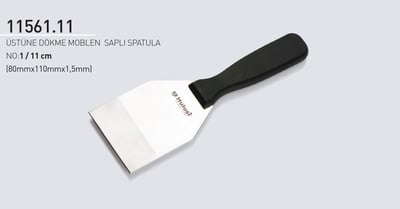 Spatula 11 cm No.1 Hulusi Bıçak Unlu Mamüller Üstüne Dökme Moblen Saplı 80mm X 110mm X 1.5mm 11561.11