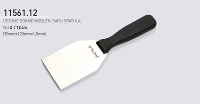 Spatula 12 cm No.2 Hulusi Bıçak Unlu Mamüller Üstüne Dökme Moblen Saplı 90mm X 120mm X 1.5mm 11561.12