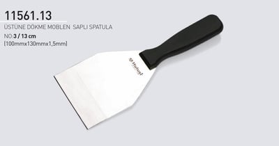 Spatula 13 cm No.3 Hulusi Bıçak Unlu Mamüller Üstüne Dökme Moblen Saplı 100mm X 130mm X 1.5mm 11561.13