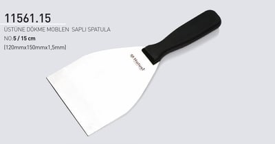 Spatula 15 cm No.5 Hulusi Bıçak Unlu Mamüller Üstüne Dökme Moblen Saplı 120mm X 150mm X 1.5mm 11561.15