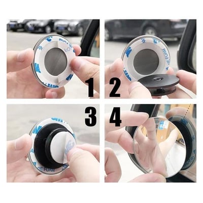 Sunup SN-14760 Üniversal Kör Nokta Aynası Motosiklet - Araba 360 Derece Açılı 3M Yapışkanlı (2Li Paket)