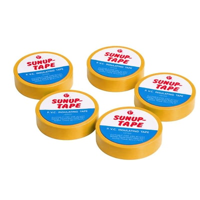 Sunup SN-27921 Sarı 0.13x18mm İzole PVC Elektrik Yalıtım Bant (5li Paket)