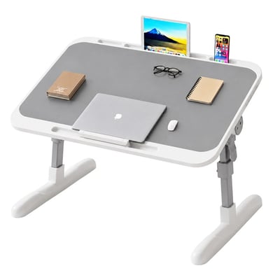 Sunup SN-29698 Çok Fonksiyonlu Katlanabilir Yatak Koltuk Laptop Masası Yükseklik ve Açı Ayarlı Gri 60x40cm