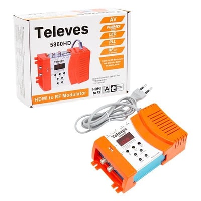Televes 5860HD HDMI+AV Giriş Full Band Rf Modülatör