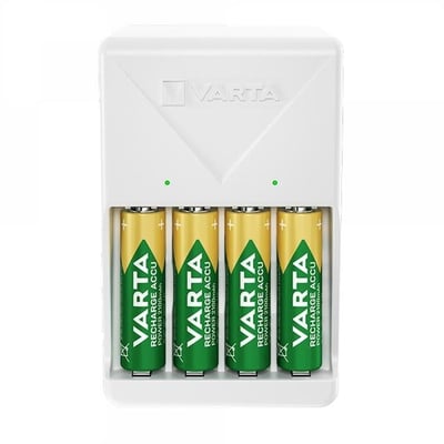 Varta 4XAA 2100 Mah Pilli Beyaz Plug Pil Şarj Ci̇hazı