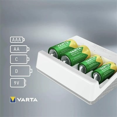 Varta 57658 Universal Charger Type-C USB Çoklu 5li Pil Şarj Cihazı (AA / AAA / C / D / 9V)