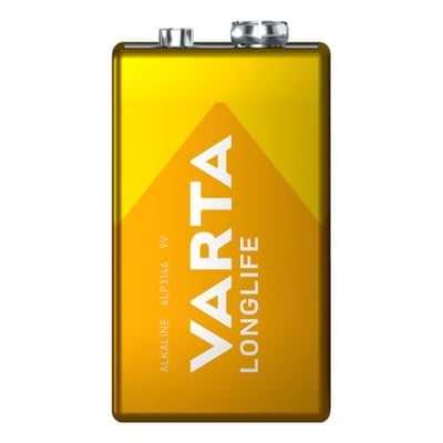 Varta Longlife Power Alkalin 9 Volt Pil Tekli