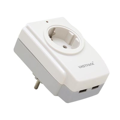 Vastfafa SM-120U Akım Korumalı Usb Çıkışlı Tekli Priz (16A-3680W)