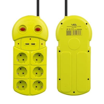 Vea VE-970USB 6Lı 2 USBli 1.5 Metre Grup Priz