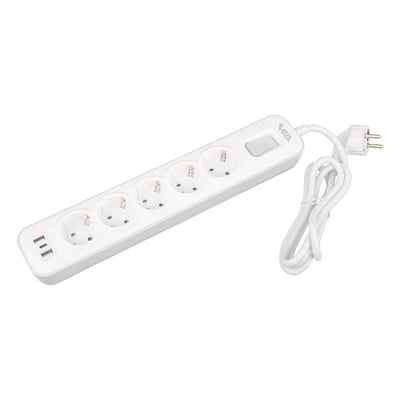 Vea VE-NOVA105U A Class 5li 2 Usbli Anahtarlı 1.5 Metre Akım Korumalı Priz