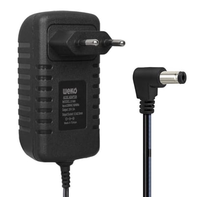 Weko WK-21966 25 Volt - 2 Amper - 50 Watt 5.5*2.5 Mm L Uçlu Kırmızı Yeşil Ledli Yerli Üretim Şarjlı Matkap Adaptörü