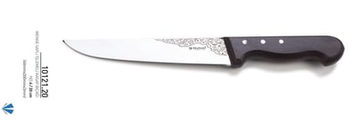 Wenge Saplı İşlemeli Kasap Bıçağı 20 cm No.4 Hulusi Bıçak 40mm X 200mm X 3mm 10121.20