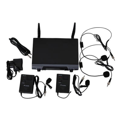 Westa WM-202T 1 Alıcı + 2 Yaka (Lavalier) Kablosuz Uhf Mikrofon Seti