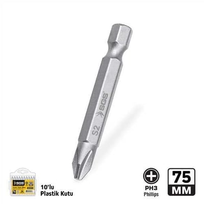 YILDIZ UÇLU BİTS S2 PH3*75mm Sand-Pro Series