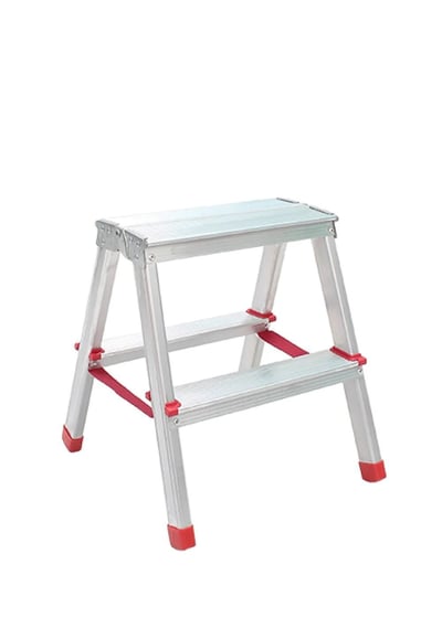 A Tipi 2 Basamaklı Çift Çıkışlı Alüminyum Merdiven 37 Cm