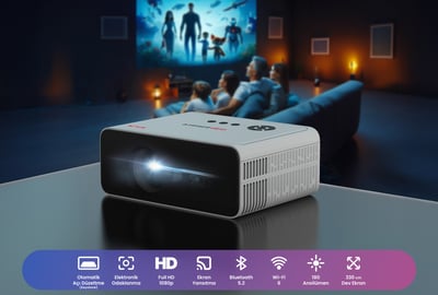 Alpsmart AS-585 Android 11 Akıllı LED Projeksiyon Cihazı