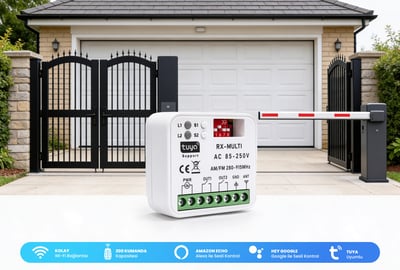 Alpsmart AS-865 Wi-Fi ve 433  Mhz Akıllı Tuya Destekli  Bariyer, Kayar Kapı, Kepenk  Kontrol Kartı  (Çift Kanal)