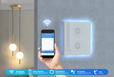 Alpsmart AS-872 EU Akıllı Wi-Fi Çiftli Duvar Anahtarı