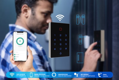 Alpsmart AS530 Wi-Fi Akıllı Kapı Geçiş Kontrol Cihazı (Kartlı ve Şifreli)