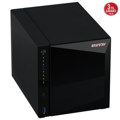 Asustor AS3304T V2 4Disk Yuvalı(4x22TB) Nas Cihazı  2GB DDR4, 2.5 GbE x 1, USB 3.2 x 3