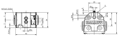 Balluff BNS01U4-BNS 819-B03-R08-40-13 Mekanik 4 konumlu Limit Switch