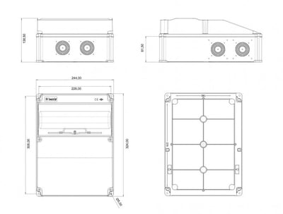 Bemis BD6-6230-2020 V12 Kombinasyon Priz | 5x32A & 1x16A Endüstriyel