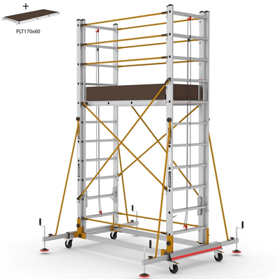 Çağsan 2x15 Basamaklı 8,0 M. Çalışma Yüksekliği Telesafe Xln - İki Parçalı Alüminyum İskele S008_XLN 2x15 Basamak