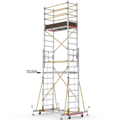Çağsan 2x15 Basamaklı 8,0 M. Çalışma Yüksekliği Telesafe Xln - İki Parçalı Alüminyum İskele S008_XLN 2x15 Basamak