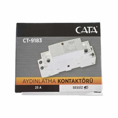 CATA CT 9183 25A Sesiz Modüler Aydınlatma Kontaktörü