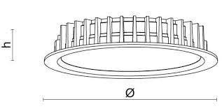 Eae 3254722 DWL 014A 40PC00 1K7 06 20 V.2 FLP LED Spot – 14W, 4000K, IP20, Çap 16 cm