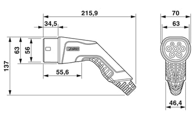 Elektrikli Araç Şarj Kablosu 5 Metre Phoenix Contact