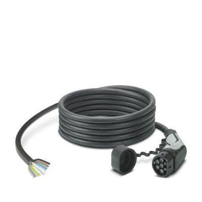 Elektrikli Araç Şarj Kablosu 5 Metre Phoenix Contact EV-T2G3C-3AC32A-5,0M6,0ESBK01