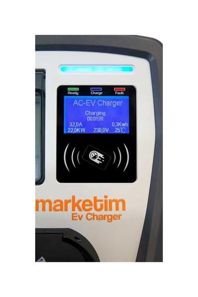 EMEV 22kW 3 Faz 32A Tip 2 Soketli Elektrikli Araç Şarj İstasyonu