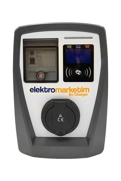 EMEV 22kW 3 Faz 32A Tip 2 Soketli Elektrikli Araç Şarj İstasyonu