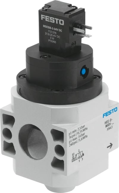 Festo 172959 HEE-D-MIDI-24 Açma Kapama Valfi | 24V DC 3/2 Pnömatik Valf