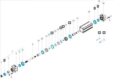 Festo 369197 DNC-50-PPVA Aşınma Parçaları Takımı | DNC-50 Silindir Tamir Seti