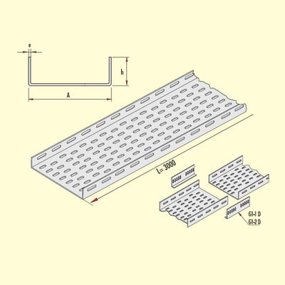 Gersan  500mm AĞIR HİZMET TİPİ KANAL h=60 e=1,5mm L=3000mm