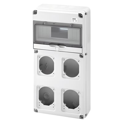 GEWISS GW68003N Q-DIN 10 MODÜL KOMBİNASYON - 2 FLANŞ IEC 16A + 2 IEC 16/32 A - IP65