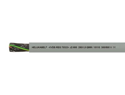HELUKABEL 10061 JZ-500 – PVC Kontrol ve Bağlantı Kablosu 3G1 mm², Gri