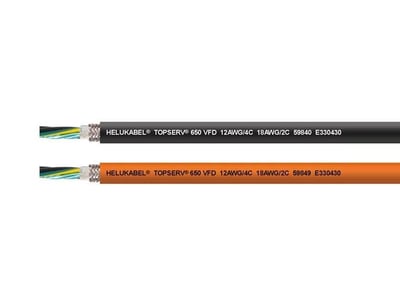 HELUKABEL 59846 TOPSERV® 650 VFD – 4G16 AWG + 2 × 18 AWG (Turuncu)