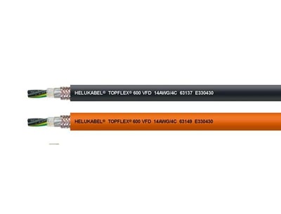 HELUKABEL 63139 TOPFLEX® 600 VFD – 4 x AWG 18 Siyah 