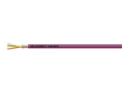 HELUKABEL 800685 CAN-BUS 0.50 mm² QUAD PVC STATIC 4 x 1 x 0.50 mm² Mor Kablo HELUKABEL 803722