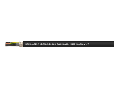HELUKABEL10934  JZ-500-C Black 2 x 0,5 mm²