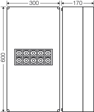 Hensel K 2405 Klemensli Kablo Bağlantı Buatı 600x300x170 mm IP65 400 A