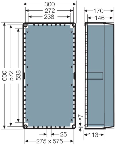 Hensel K 2405 Klemensli Kablo Bağlantı Buatı 600x300x170 mm IP65 400 A