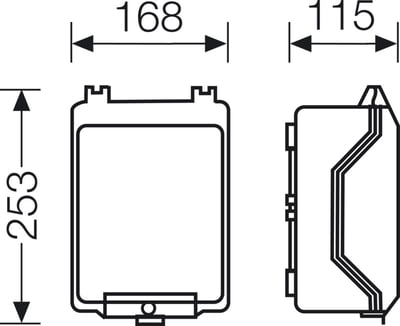 Hensel KG 9002 Boş Pano 253x168x115 mm IP66