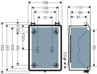 Hensel KG 9002 Boş Pano 253x168x115 mm IP66