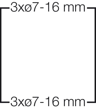 Hensel KV 9103 Klemensli Küçük Tip Dağıtım Panosu 197x102x92 mm IP65 3 Modül